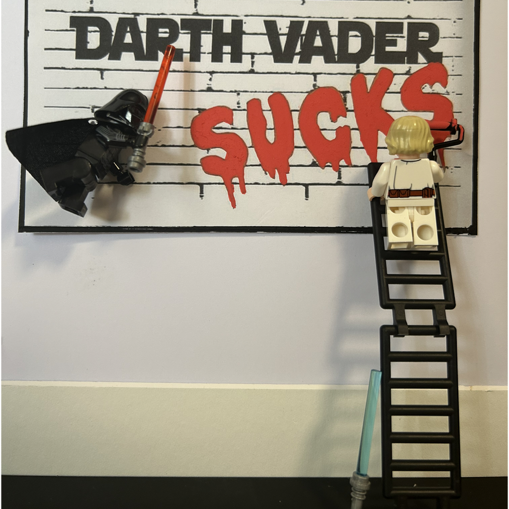 Star Wars: Darth Vader Sucks (3D LEGO Art)