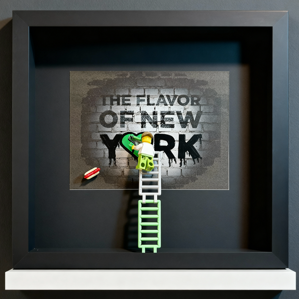 Flavor of NY (LEGO Hot Dog Street Art)