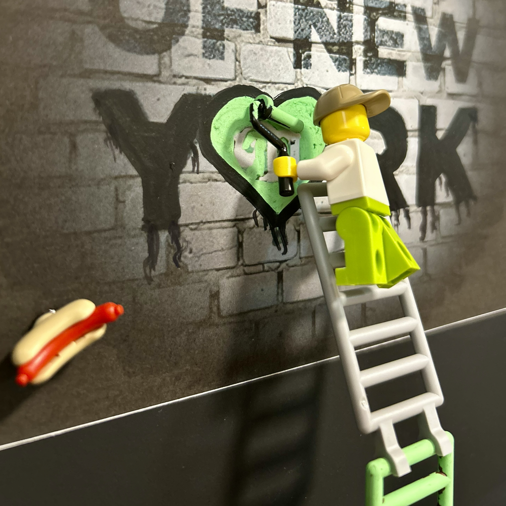 Flavor of NY (LEGO Hot Dog Street Art)