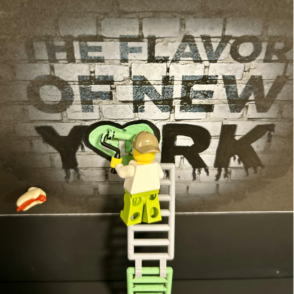 Flavor of NY (LEGO Hot Dog Street Art)