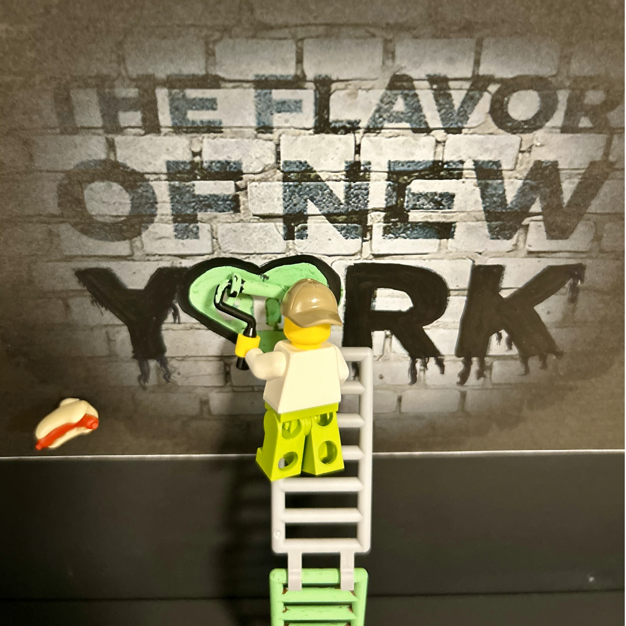 Flavor of NY (LEGO Hot Dog Street Art)