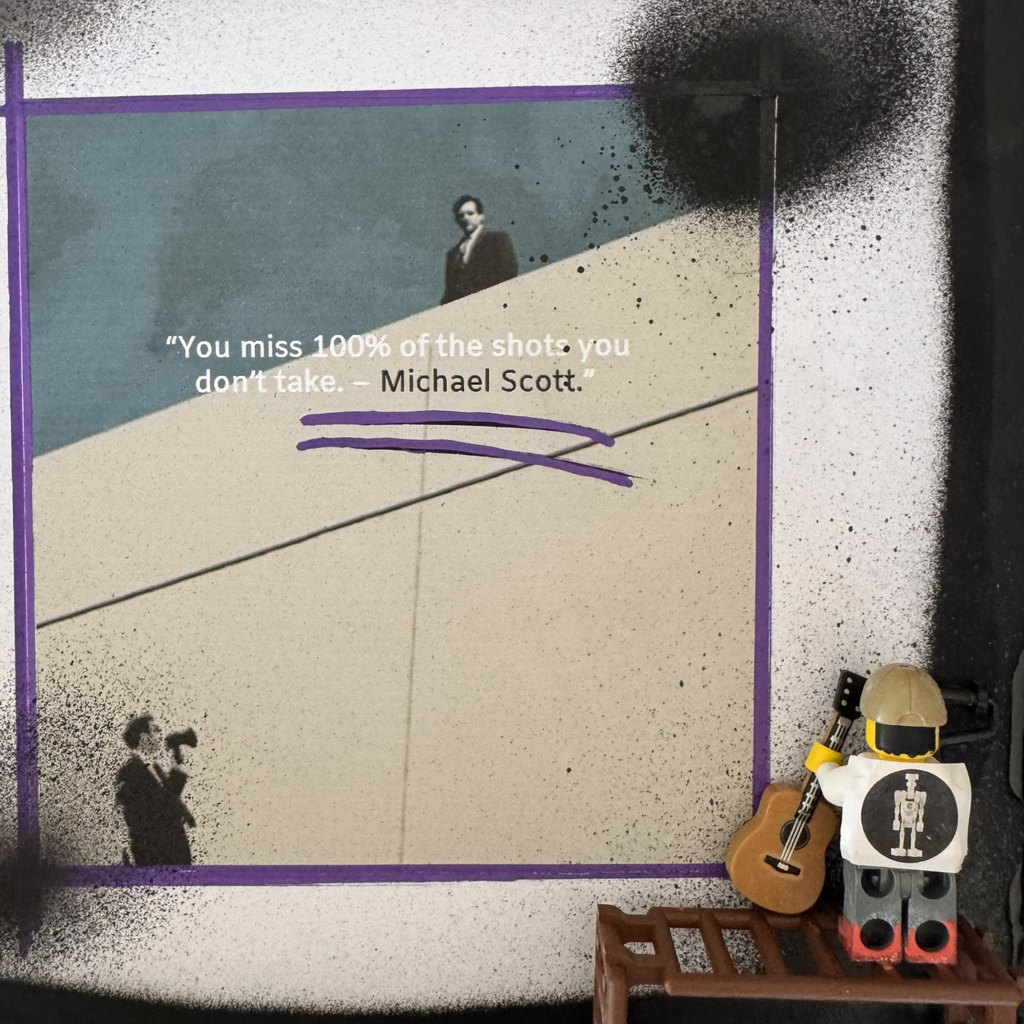 You Miss 100% of the Shots You Don't Take (LEGO Motivation Art)