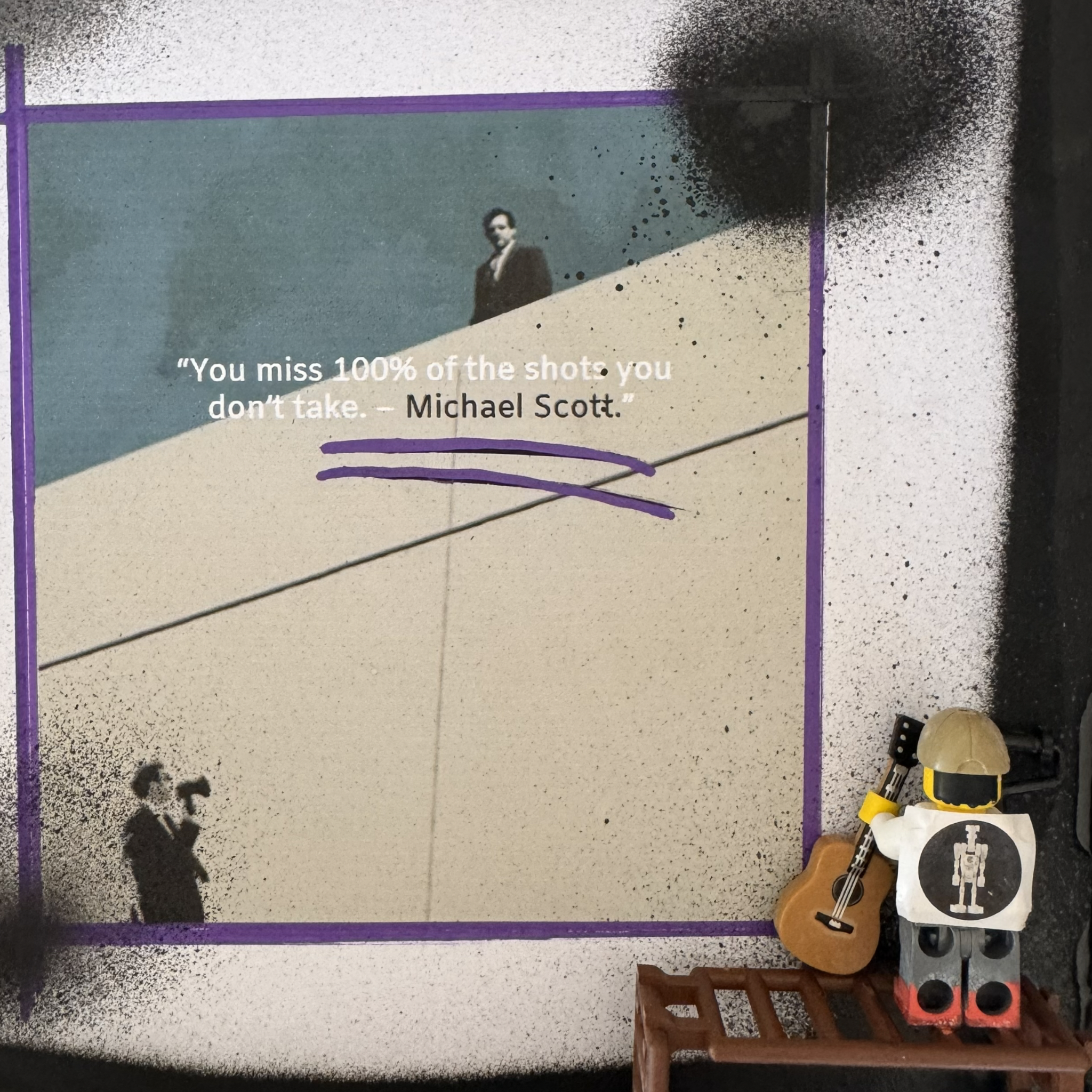 You Miss 100% of the Shots You Don't Take (LEGO Motivation Art)